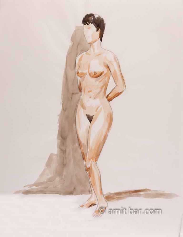 Brown Nude Amit Bar Art