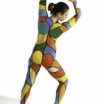Colorful II: Body-painted model in fighting element