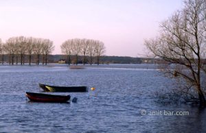 Boats abandoned at the IJssel river. Doesburg, The Netherlands