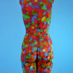 Abstraction II: Body-painted model in colored stains