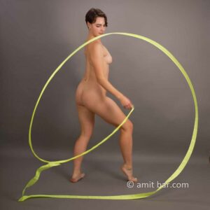 Alexa exercising IV: Alexa is exercising a ribbon dance