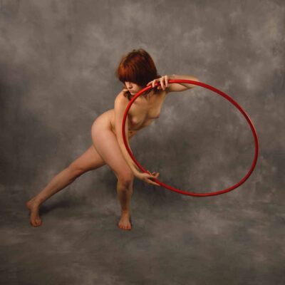 Ameria dancing with hula hoop