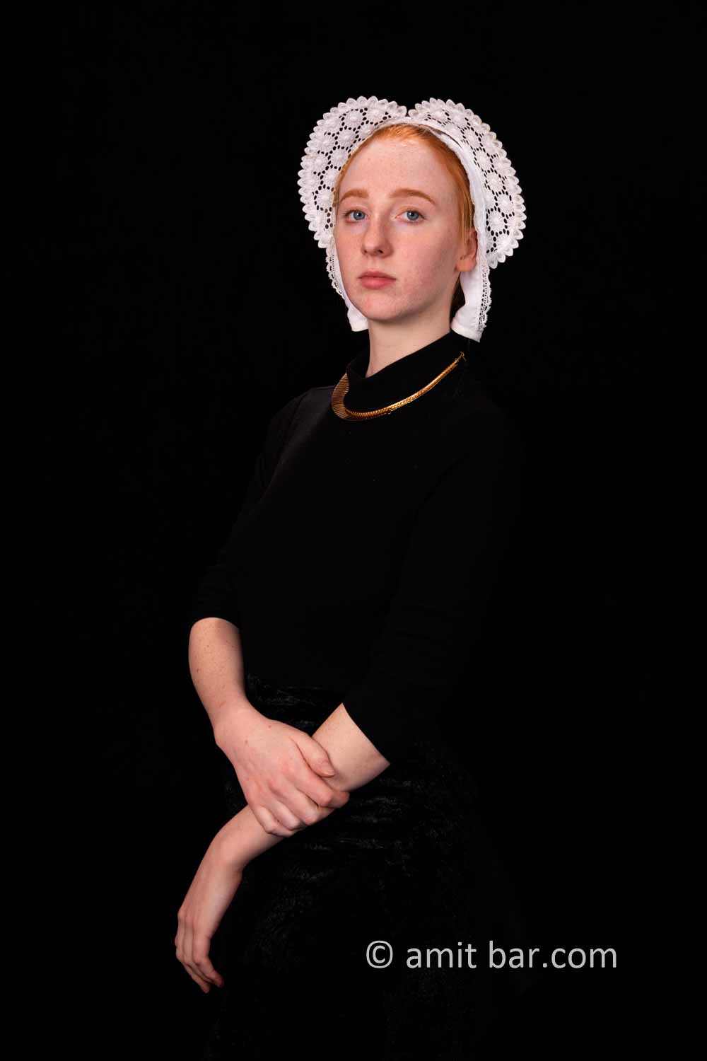 Ancient portrait I: RedHead Olive in 17th Century costume