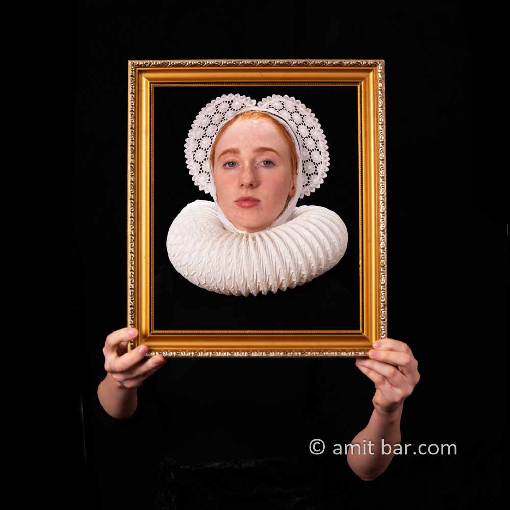 Ancient portrait II: RedHead Olive in 17th Century costume