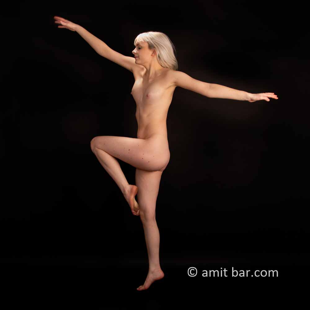 Ankie dancing I: Model Ankie is dancing in my studio