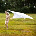 Ankie III: Model Ankie is dacing in nature with a rag