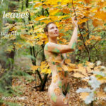 Body painted autumn leaves video title