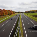 Autumn trees VII: Autumn on highway A18 in De Achterhoek, The Netherlands