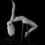 Bar stool II: Nude model on bar stool