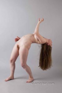 Bending: Dancer in expressive movement