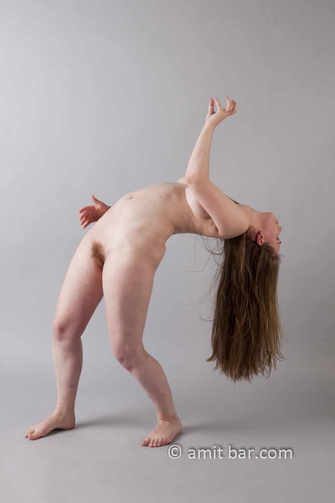 Bending: Dancer in expressive movement