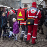 Berlin: Red Cross workers at the Sunday market., Mauerpark