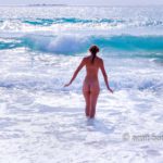 Betset I: Nude model in the sea beside Betset, Israel