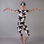 Black and white birds I: Black & white birds body painting