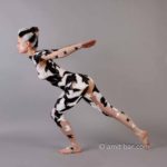 Black and white birds II: Black & white birds body painting