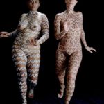 Black and white girls II: Two body-painted models