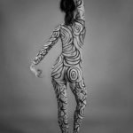Black and white II: Black and white body-painted model