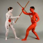 Body-painted fighters II: Body-painted fighters with stuffs