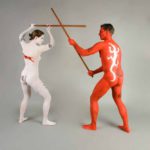 Body-painted fighters I: Body-painted fighters with stuffs