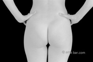 Buttocks: Nude model's backyard