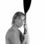 Canoe girl 2: Canoe girl with her oar