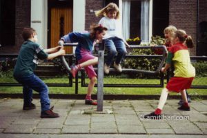 Carousel: Children playing at a carousel