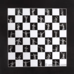 Chess dancer: Collage of a body-painted dancer