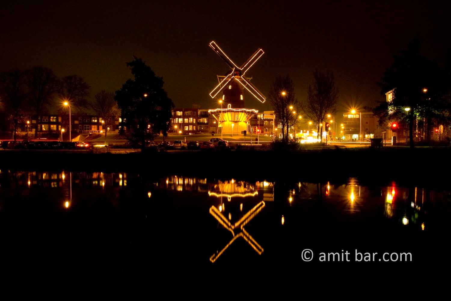 Christmas windmill: Walmolen Doetinchem during Christmas 2005