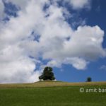 Clouds with tree: Clouds above Swiss hill