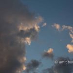 Clouds XIII: black and white clouds in blue sky