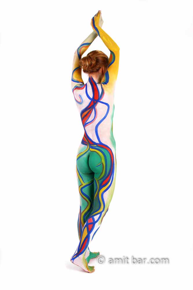 Colored II: Body-painted model in various colours