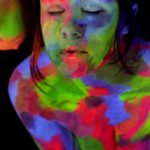 Colored patches V: Portrait of body-painted models in my studio