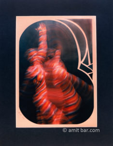 Composition2: Collage of a body-painted dancer