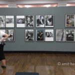 Confrontation: A visitor to Helmut Newton museum is observing his work