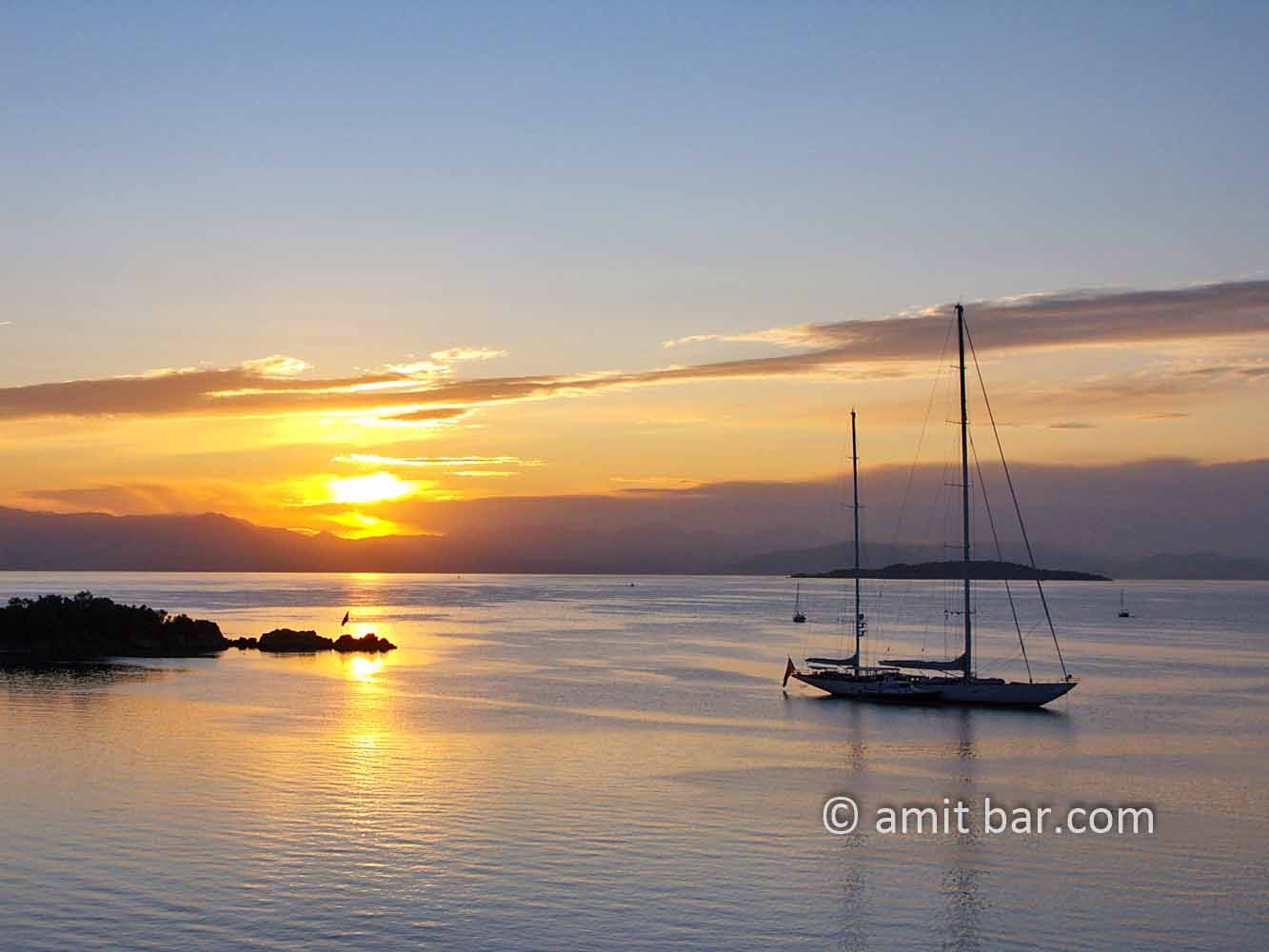 Corfu: Sunrise above Greece III: Sunrise above Greece