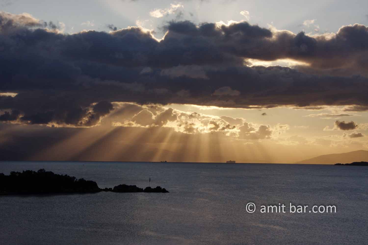 Corfu: Sunrise above Greece VII: Sunrise above sea in Corfu