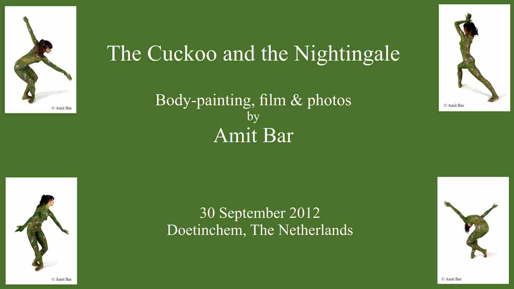 Cuckoo & Nightingale video: This body-painting was inspired by the Cuckoo and the Nightingale, which considered as loveliest singers among birds.