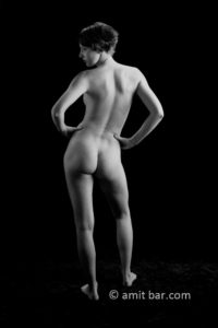 Curved: Nude model in my studio