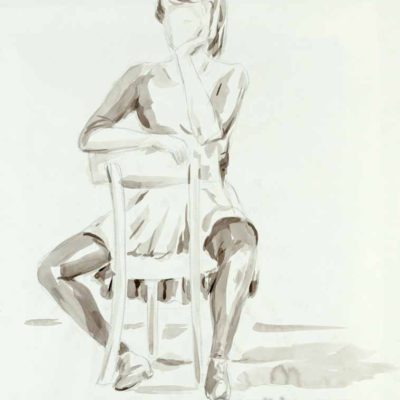 Dancer on opposite chair