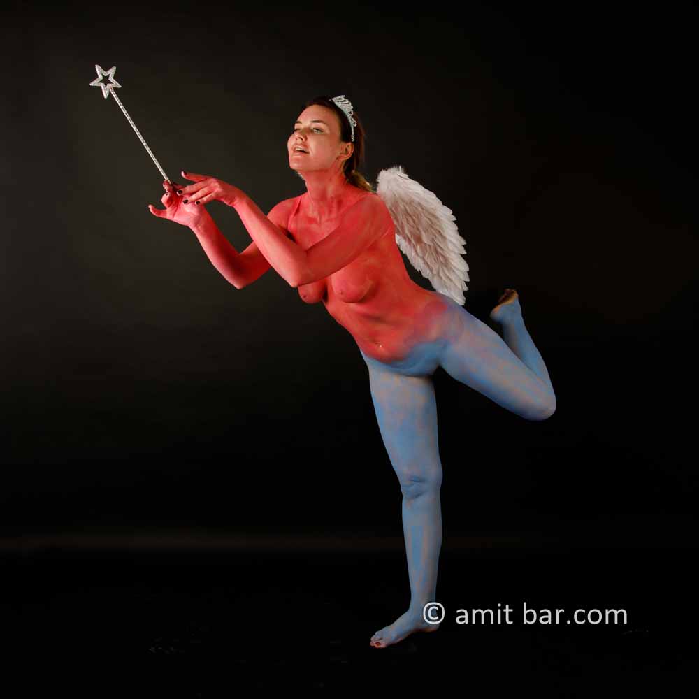 Dancing angel IV: Model Anna is dancing as an angel