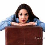 Denna portrait I: Denna on a portrait session in my studio