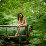 Emma Helena in nature III: Emma Helena is walking in the woods on a rainy day