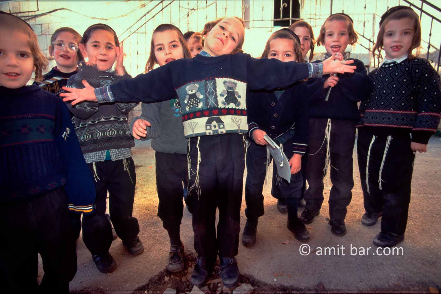 Ever seen a camera? V: Orthodox Jewish children in Jerusalem