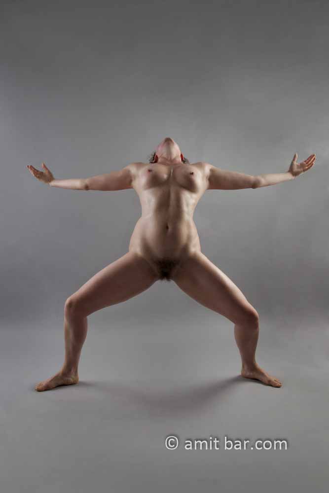 Expression IV: Nude dancer executing expressive dance