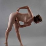 Expression V: Nude dancer executing expressive dance