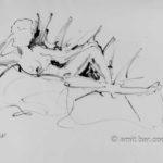 Expressive nude II: Nude figure in ink
