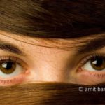 Eyes, hair and scarf I: eyes and hair