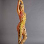 Figures I: Body-painted model decorated in black and white lines