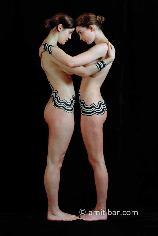 Friends I: Two body-painted models
