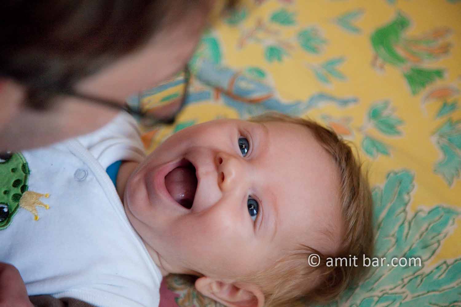 Funny Faces II: A father makes his son laughing